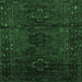Square Persian Emerald Green Traditional Rug, tr3104emgrn
