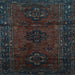 Square Machine Washable Persian Light Blue Traditional Rug, wshtr3104lblu