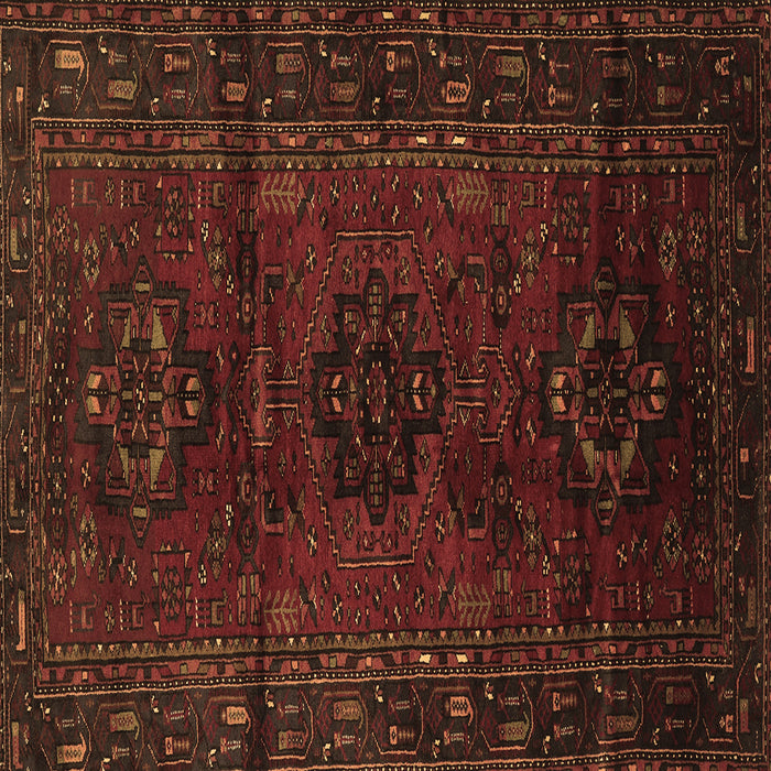Square Machine Washable Persian Brown Traditional Rug, wshtr3104brn