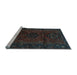 Sideview of Machine Washable Persian Light Blue Traditional Rug, wshtr3104lblu