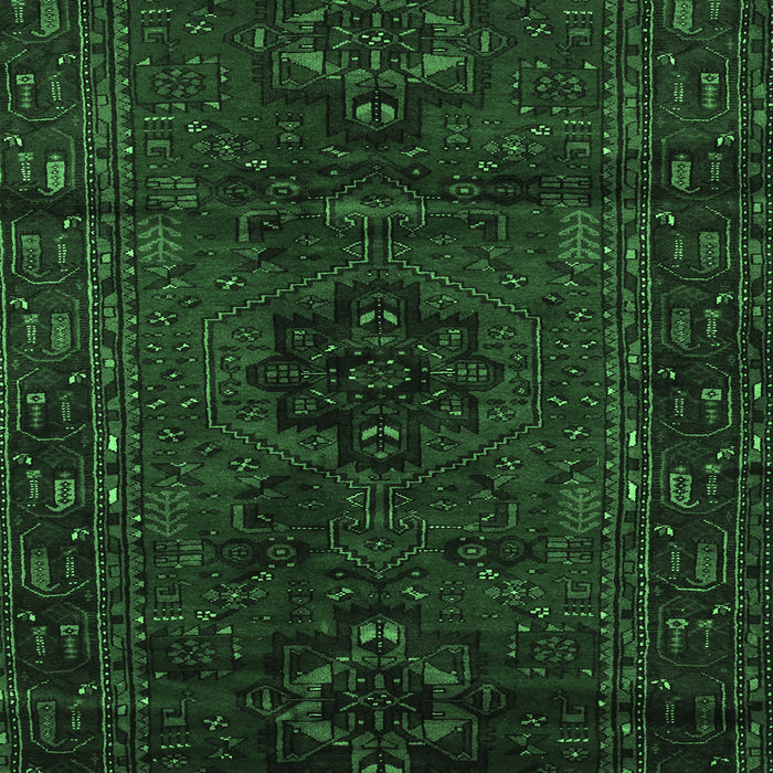Machine Washable Persian Emerald Green Traditional Area Rugs, wshtr3104emgrn