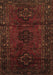 Machine Washable Persian Brown Traditional Rug, wshtr3104brn