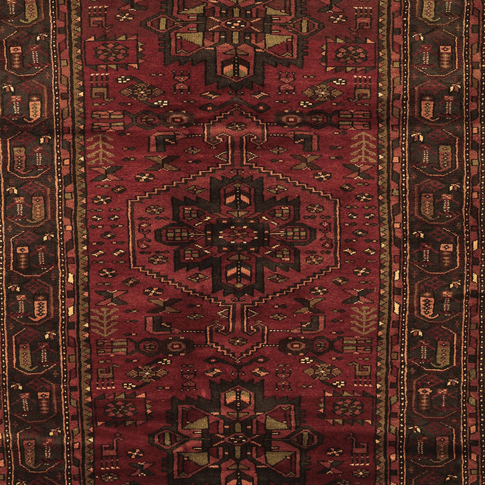 Machine Washable Persian Brown Traditional Rug, wshtr3104brn