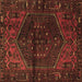 Square Machine Washable Persian Brown Traditional Rug, wshtr3105brn