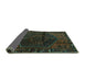 Sideview of Persian Turquoise Traditional Rug, tr3105turq