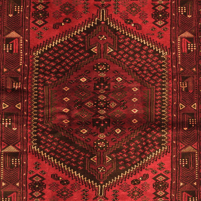Serging Thickness of Machine Washable Persian Orange Traditional Area Rugs, wshtr3105org
