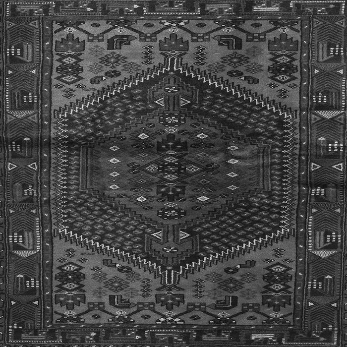 Round Machine Washable Persian Gray Traditional Rug, wshtr3105gry