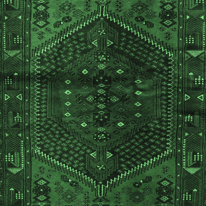 Machine Washable Persian Emerald Green Traditional Area Rugs, wshtr3105emgrn