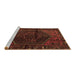 Sideview of Machine Washable Persian Brown Traditional Rug, wshtr3105brn