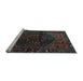 Sideview of Machine Washable Persian Light Blue Traditional Rug, wshtr3105lblu