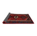 Sideview of Traditional Dark Brown Persian Rug, tr3106
