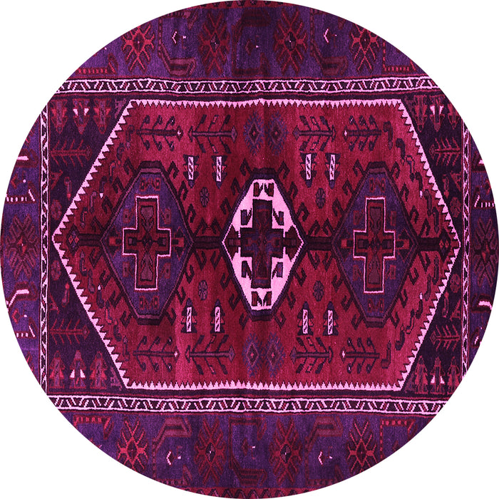 Round Persian Pink Traditional Rug, tr3106pnk