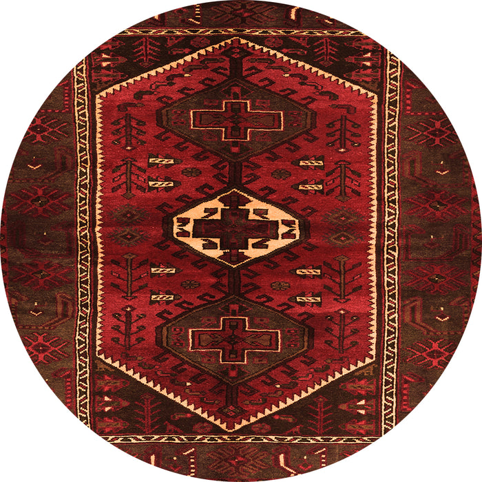 Square Persian Orange Traditional Rug, tr3106org