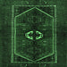 Square Persian Emerald Green Traditional Rug, tr3106emgrn