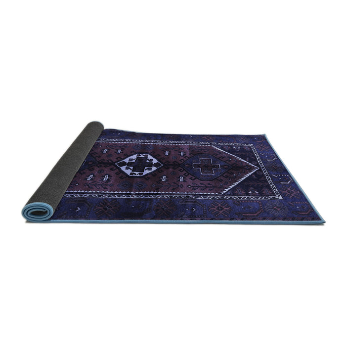 Sideview of Persian Blue Traditional Rug, tr3106blu