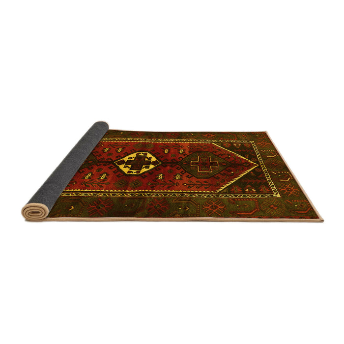 Sideview of Persian Yellow Traditional Rug, tr3106yw