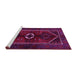 Sideview of Machine Washable Persian Pink Traditional Rug, wshtr3106pnk