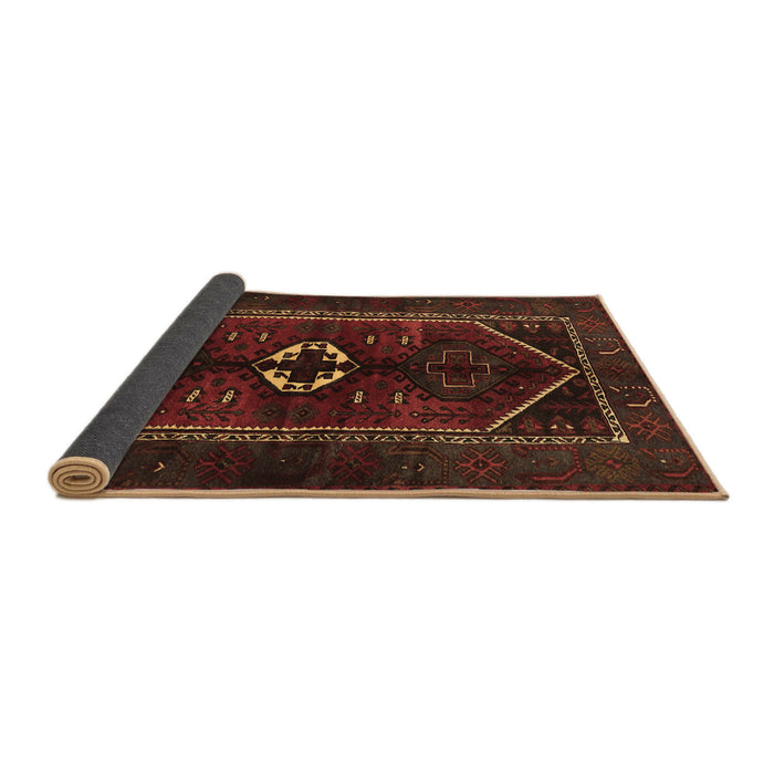 Sideview of Persian Brown Traditional Rug, tr3106brn