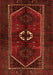 Serging Thickness of Machine Washable Persian Orange Traditional Area Rugs, wshtr3106org