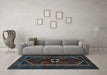 Machine Washable Persian Light Blue Traditional Rug in a Living Room, wshtr3106lblu