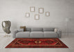 Machine Washable Persian Orange Traditional Area Rugs in a Living Room, wshtr3106org