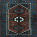 Square Persian Light Blue Traditional Rug, tr3106lblu