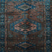 Square Machine Washable Persian Light Blue Traditional Rug, wshtr3107lblu