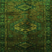 Round Machine Washable Persian Green Traditional Area Rugs, wshtr3107grn