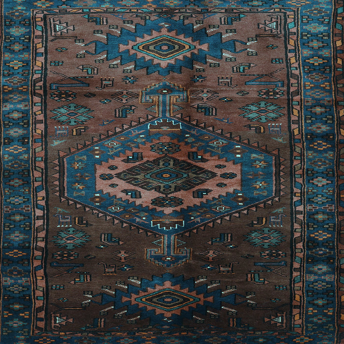 Square Persian Light Blue Traditional Rug, tr3107lblu