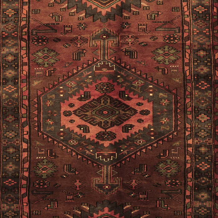 Machine Washable Persian Brown Traditional Rug, wshtr3107brn