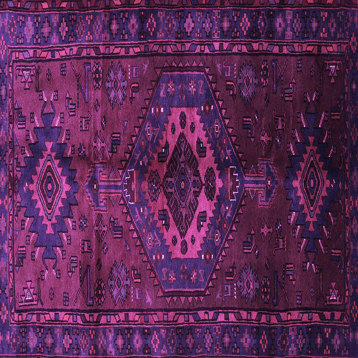 Square Machine Washable Persian Purple Traditional Area Rugs, wshtr3107pur