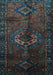 Machine Washable Persian Light Blue Traditional Rug, wshtr3107lblu