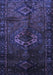 Machine Washable Persian Blue Traditional Rug, wshtr3107blu