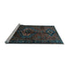 Sideview of Machine Washable Persian Light Blue Traditional Rug, wshtr3107lblu