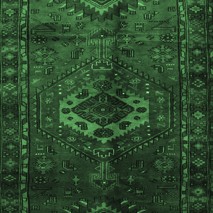 Machine Washable Persian Emerald Green Traditional Area Rugs, wshtr3107emgrn