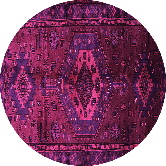 Round Persian Pink Traditional Rug, tr3107pnk