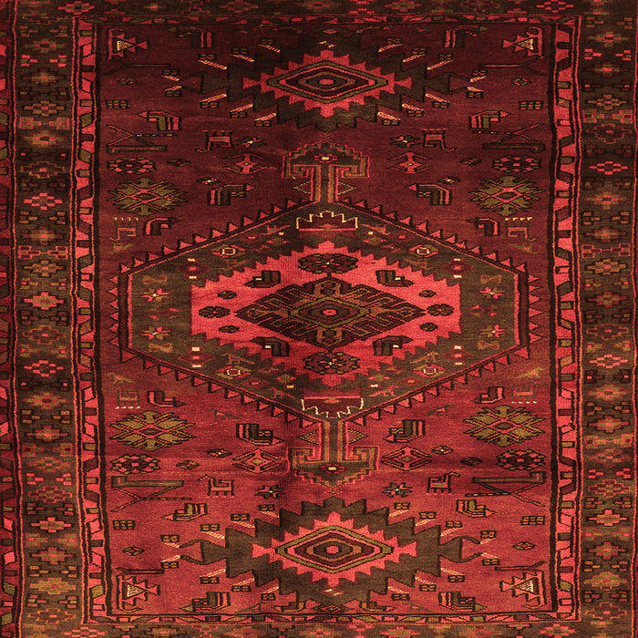Serging Thickness of Persian Orange Traditional Rug, tr3107org