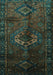 Machine Washable Persian Turquoise Traditional Area Rugs, wshtr3107turq