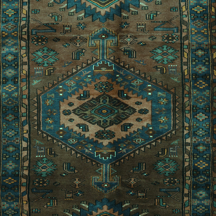 Machine Washable Persian Turquoise Traditional Area Rugs, wshtr3107turq