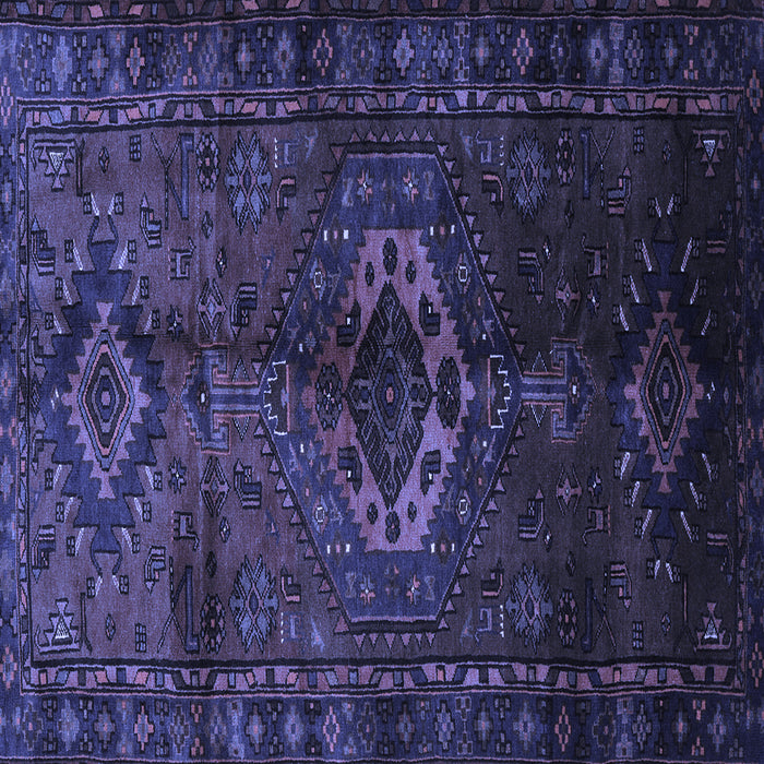 Square Persian Blue Traditional Rug, tr3107blu