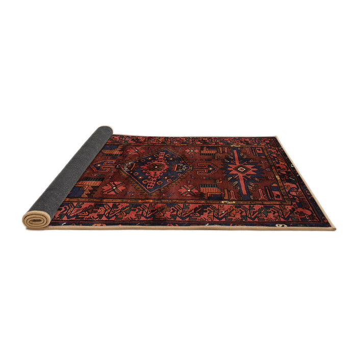 Sideview of Traditional Deep Red Persian Rug, tr3108