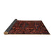 Sideview of Traditional Deep Red Persian Rug, tr3108
