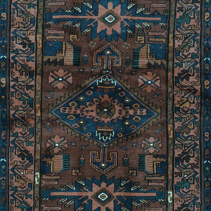 Machine Washable Persian Light Blue Traditional Rug, wshtr3108lblu
