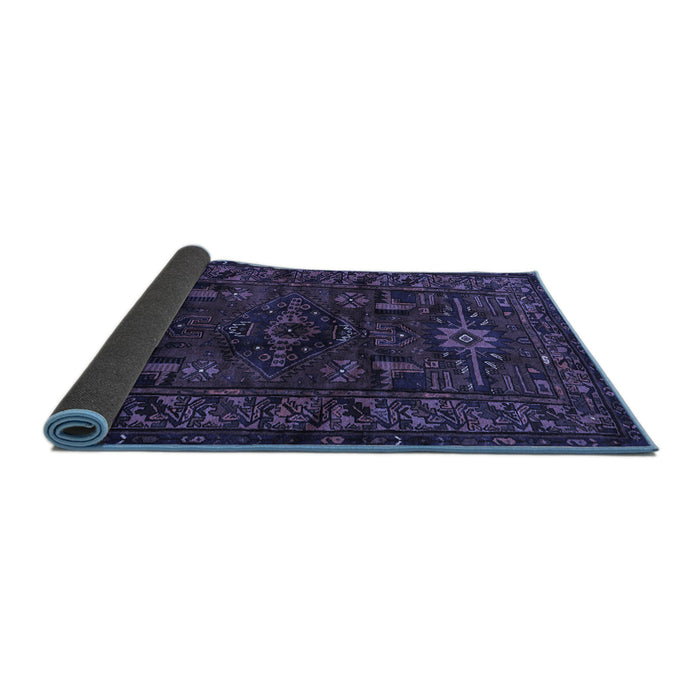 Sideview of Persian Blue Traditional Rug, tr3108blu