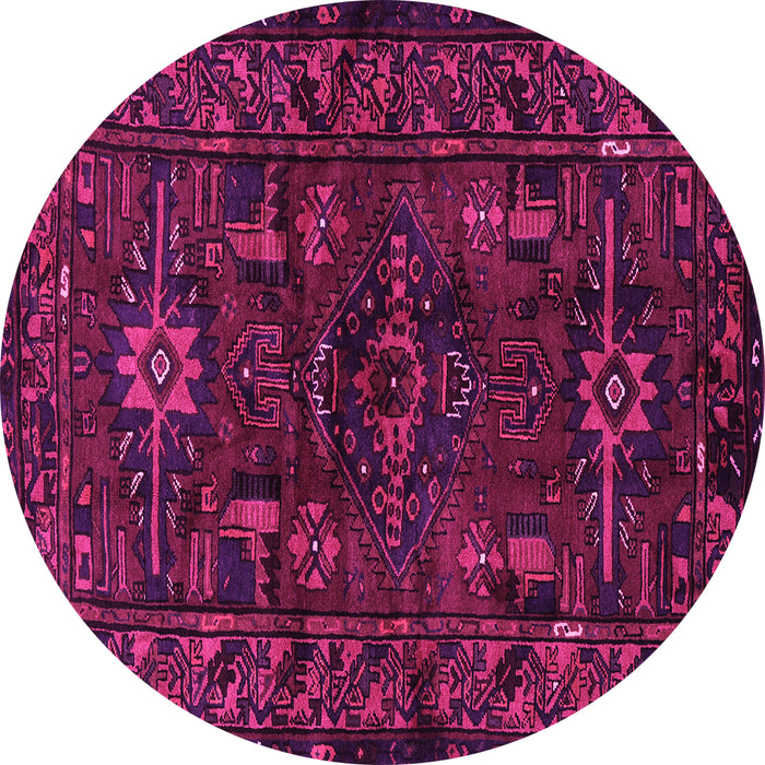 Round Persian Pink Traditional Rug, tr3108pnk