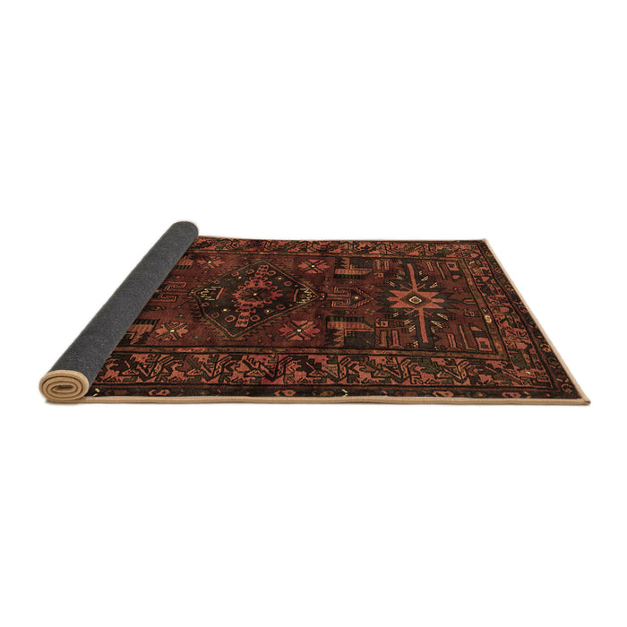 Sideview of Persian Brown Traditional Rug, tr3108brn