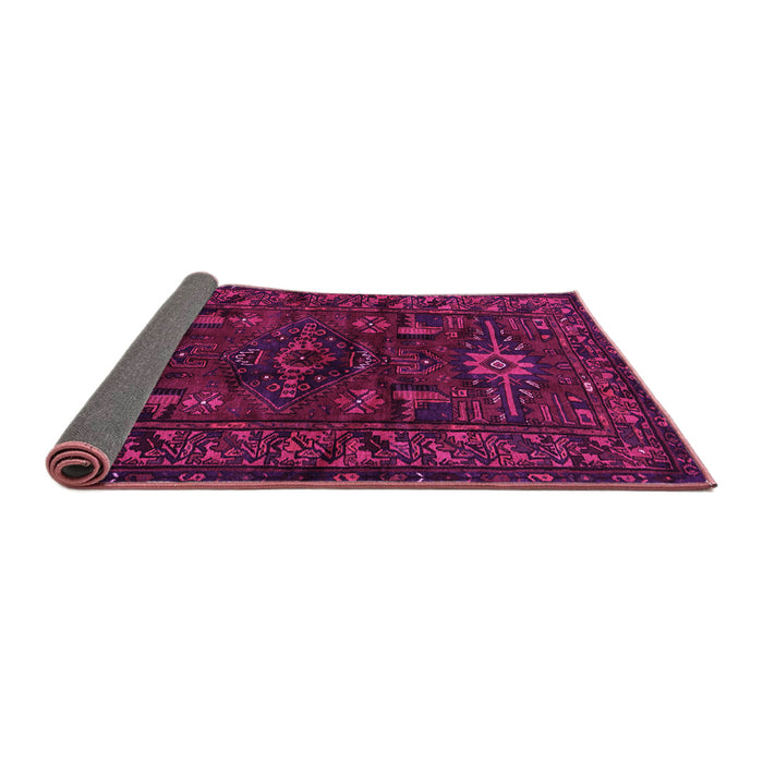 Sideview of Persian Pink Traditional Rug, tr3108pnk
