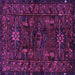 Square Machine Washable Persian Purple Traditional Area Rugs, wshtr3108pur