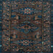 Square Persian Light Blue Traditional Rug, tr3108lblu