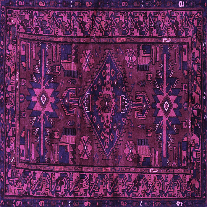 Square Persian Purple Traditional Rug, tr3108pur